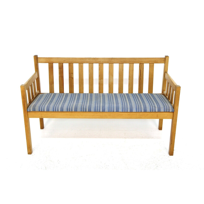 Vintage pine bench, Sweden 1970s