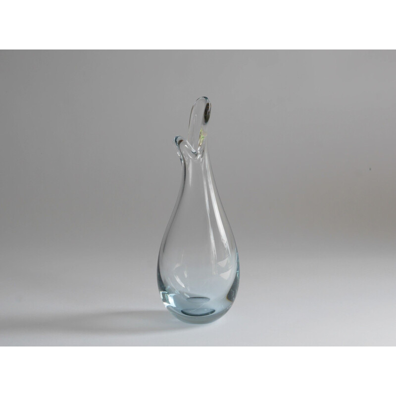 Vase vintage en forme de canard de Per Lütken pour Holmegaard, Danemark 1955