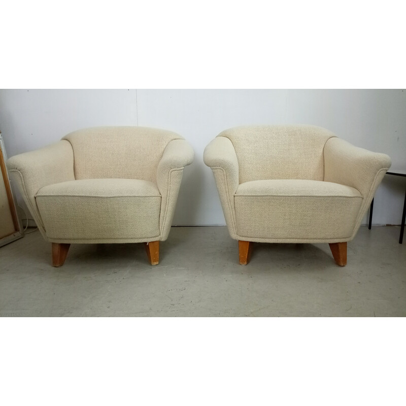 Paire de fauteuils vintage par Wilhelm Knoll