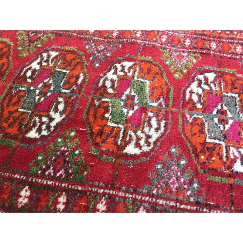 Vintage Afghaans tapijt van zuivere wol