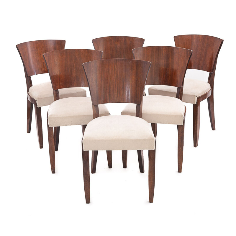 Set of 6 vintage Stella chairs, 1950