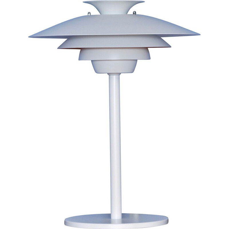 Lampe de table vintage en blanc, 1980
