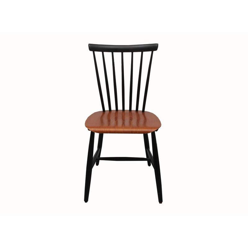 Vintage black solid wood chair by Erik Fryklund for Hagafors, 1950