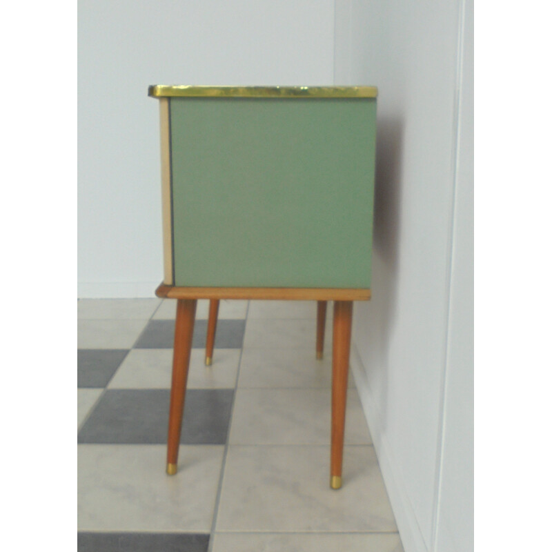 Small sideboard in wood and skai - 1950s