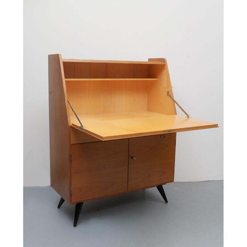 Vintage secretary in cherrywood, 1950s