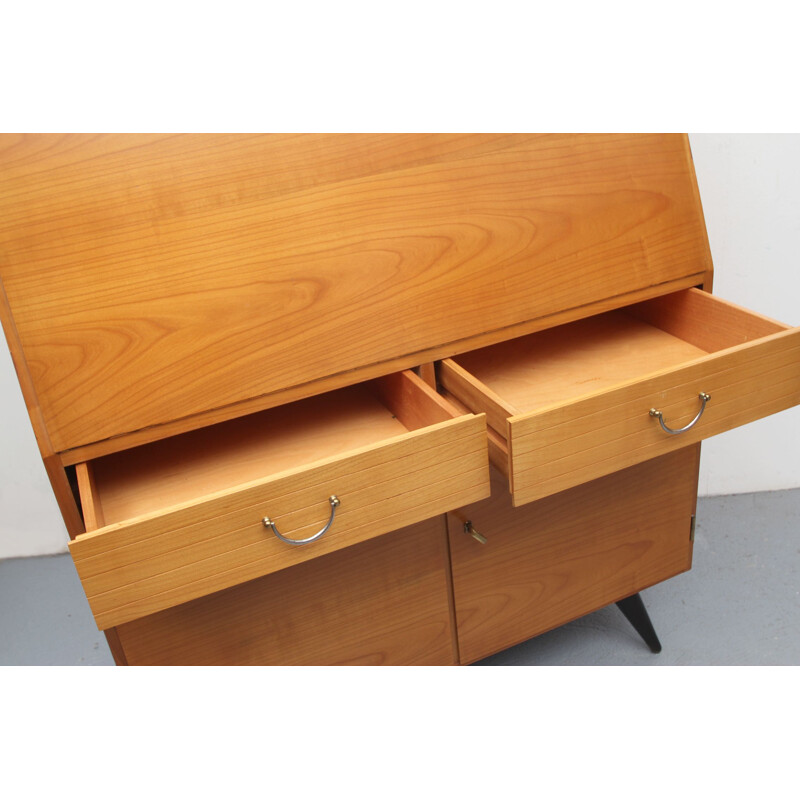 Vintage secretary in cherrywood, 1950s