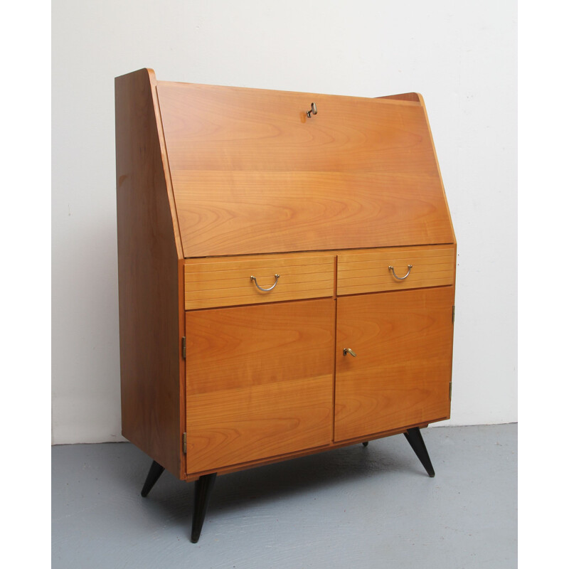 Vintage secretary in cherrywood, 1950s