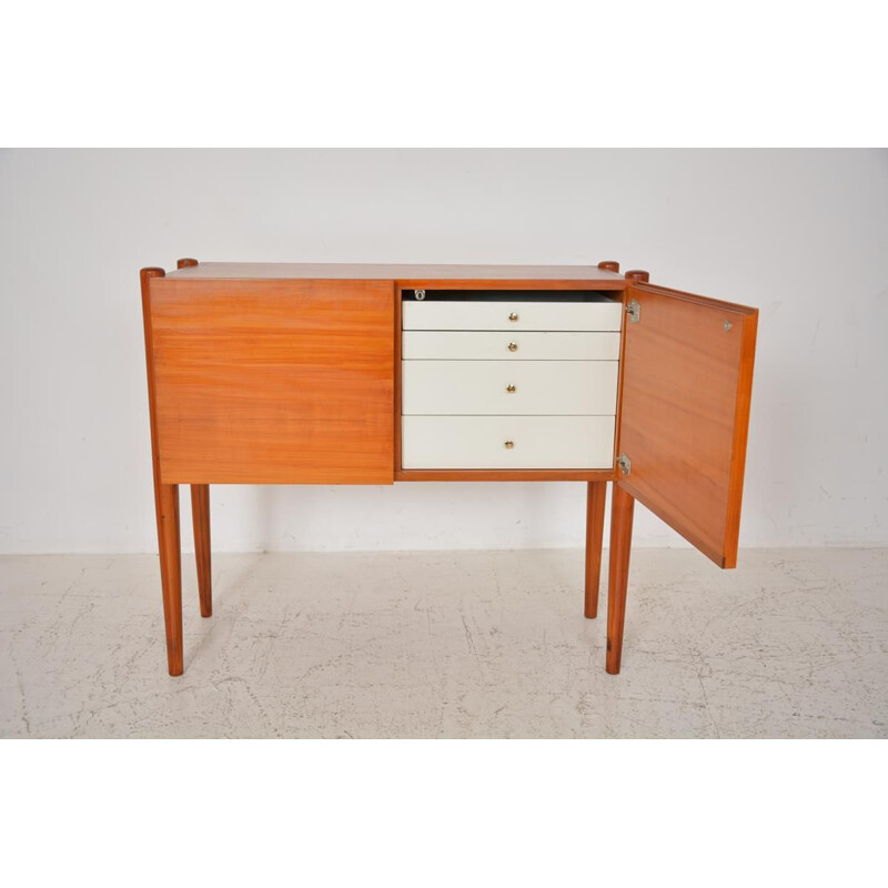 Cassettiera in legno vintage, 1960