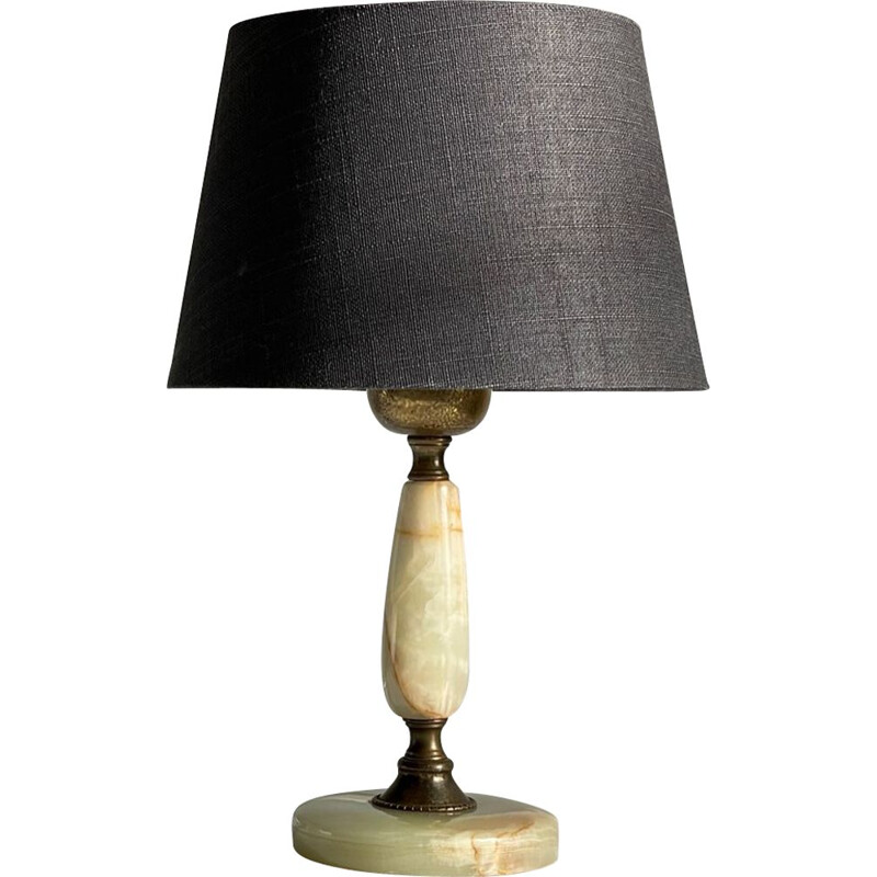 Lampe vintage en pierre d'onyx