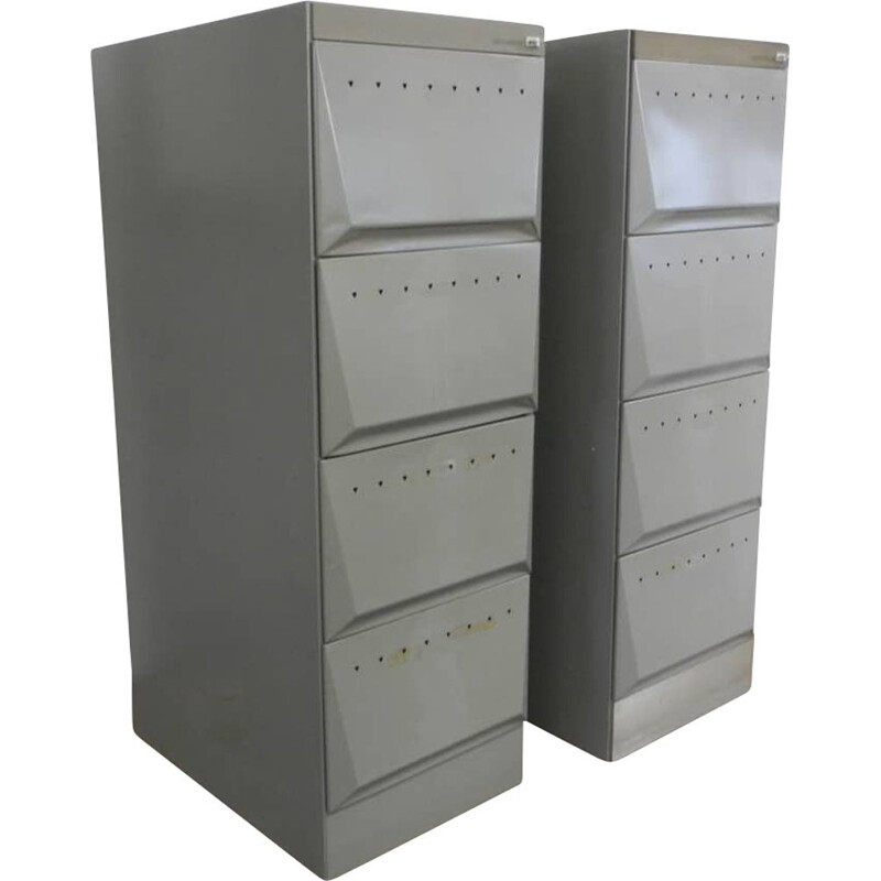 Vintage file cabinet gray by Olivetti
