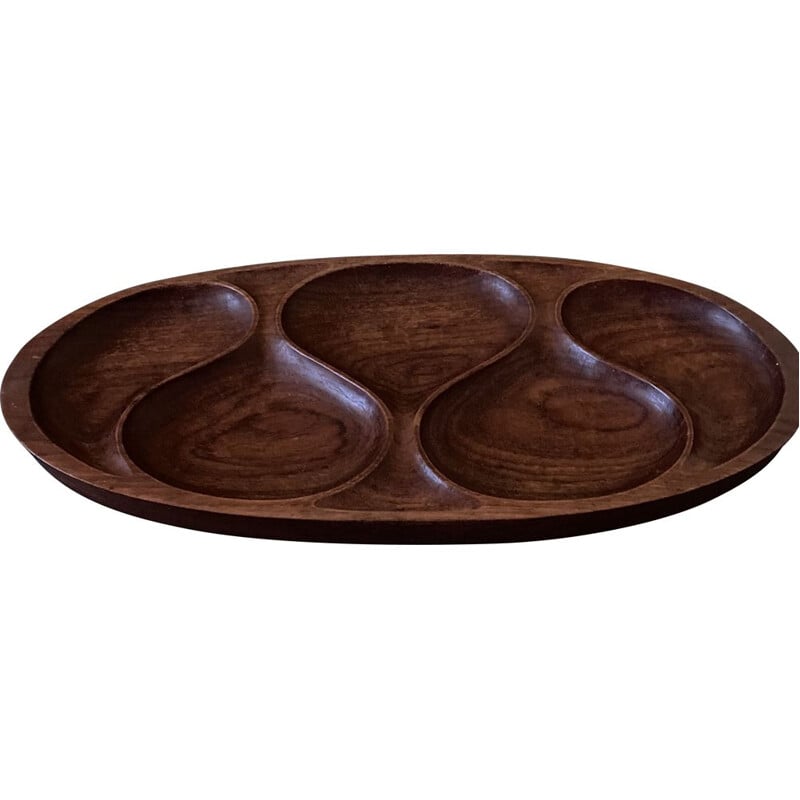 Vintage teak tray by Laur. Jensen, 1960s