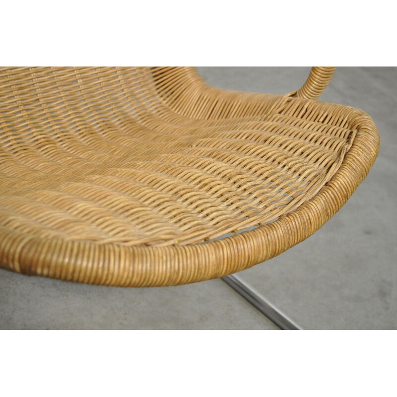 Fauteuil vintage en rotin de Dirk van Sliedregt pour Gebroeders Jonker, Pays-Bas 1960