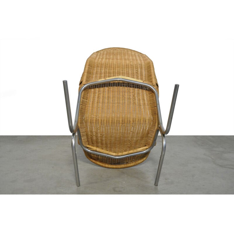 Vintage rattan armchair by Dirk van Sliedregt for Gebroeders Jonker, Netherlands 1960s