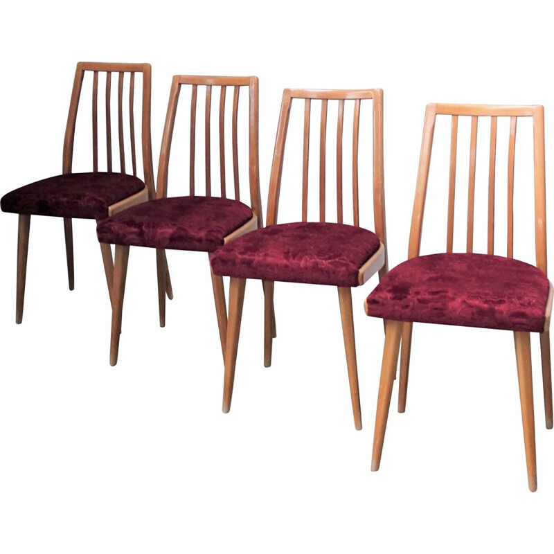 Set of 4 vintage chairs by Antonin Suman for Ton, Czechoslovakia 1960