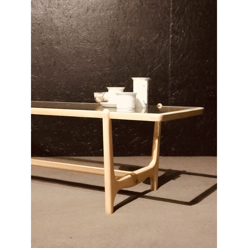Mid-bentury beechwood coffee table