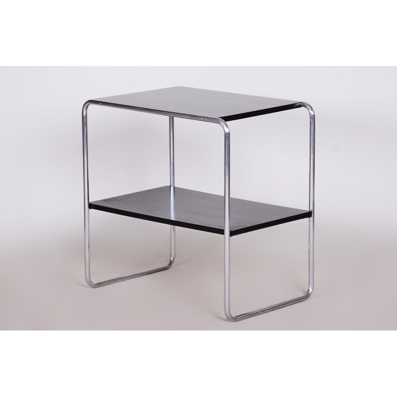 Vintage black Bauhaus side table, 1930s