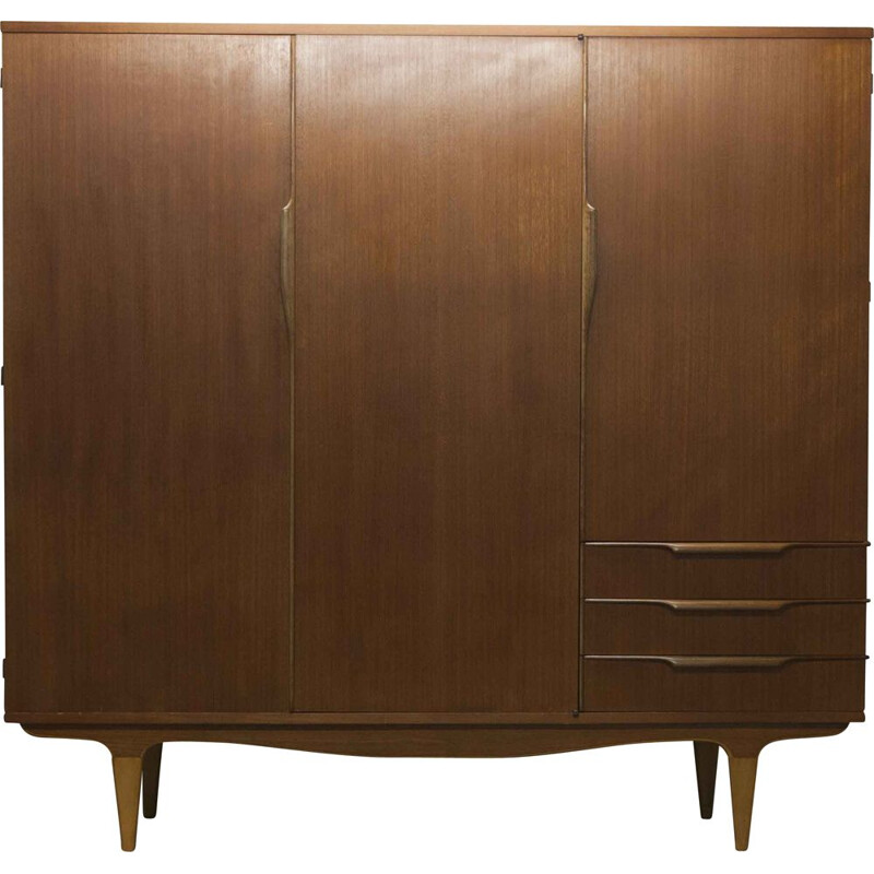 Scandinavian vintage teak 3 door cabinet, 1960