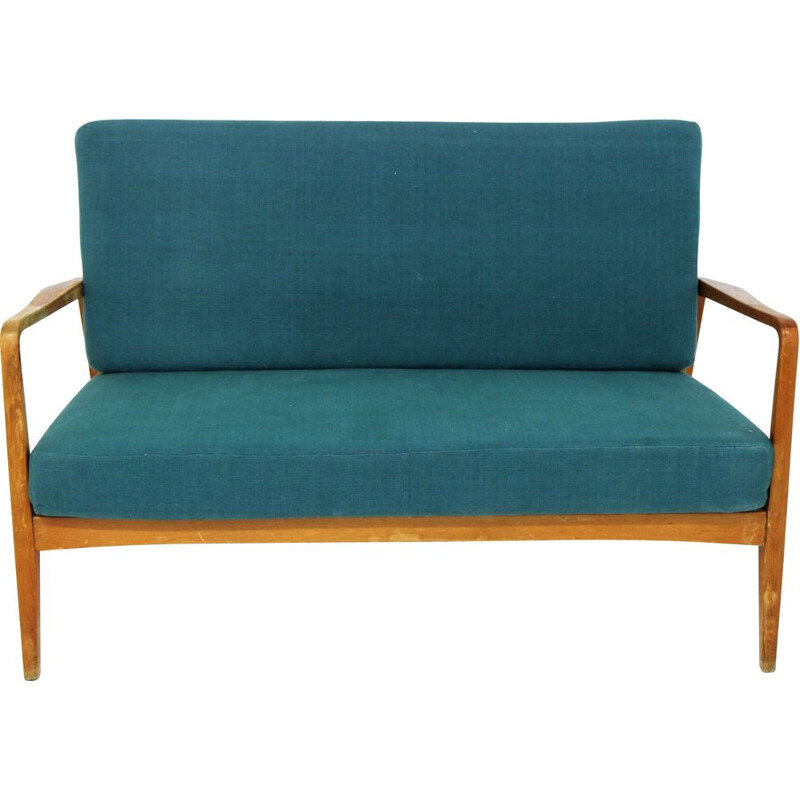 Skandinavisches 2-Sitzer Vintage-Sofa aus Buche, Schweden 1950