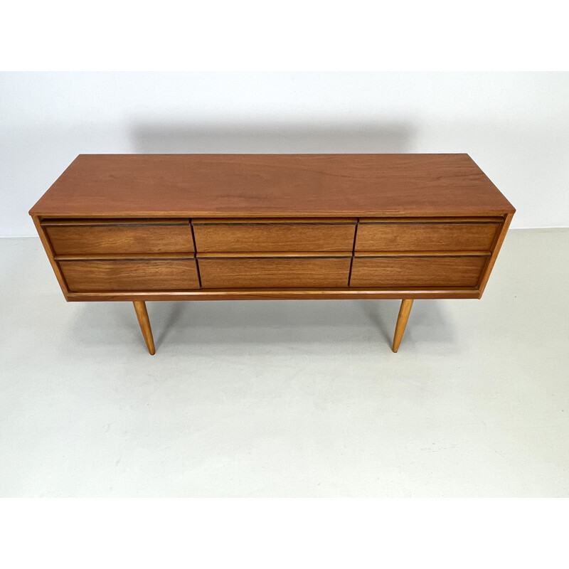 Vintage teak sideboard by Frank Guille for Austinsuite, England 1960s