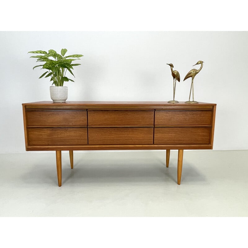 Vintage teak sideboard by Frank Guille for Austinsuite, England 1960s