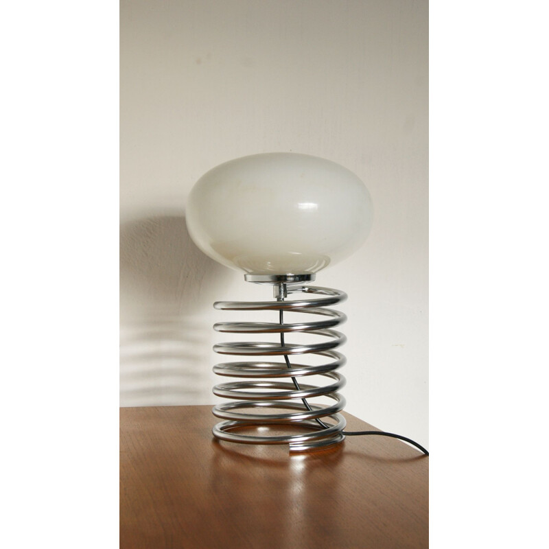 Lámpara de mesa vintage en espiral para Honsel