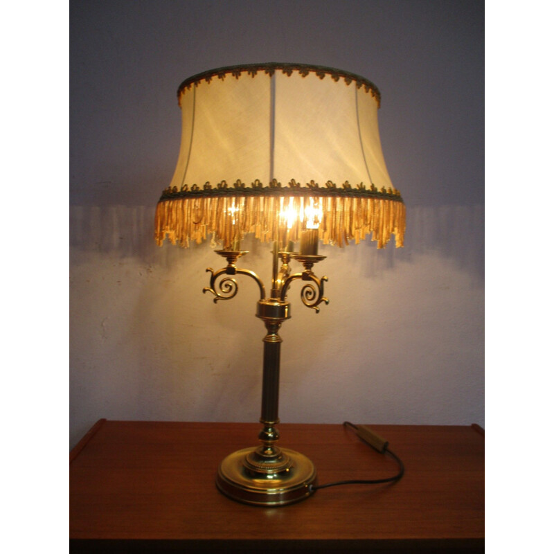 Paire de lampadaires vintage en laiton, 1970