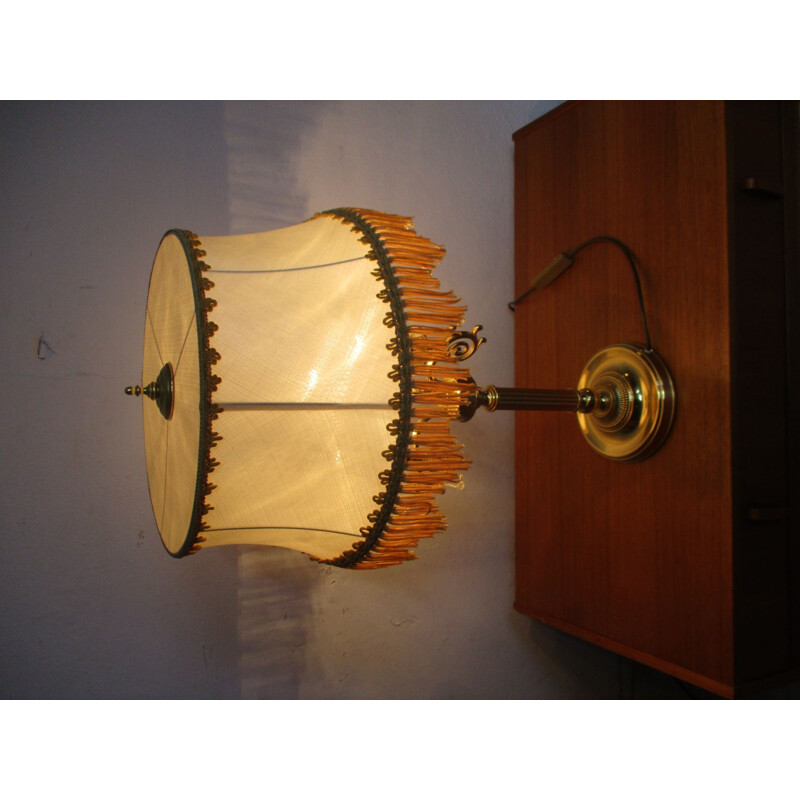 Pair of vintage brass floor lamps, 1970s