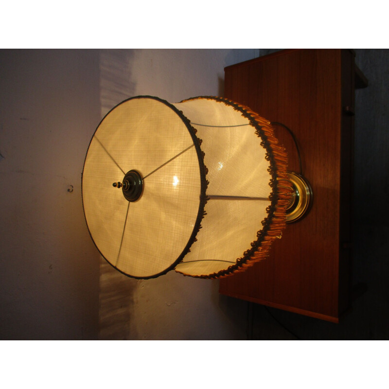 Pair of vintage brass floor lamps, 1970s