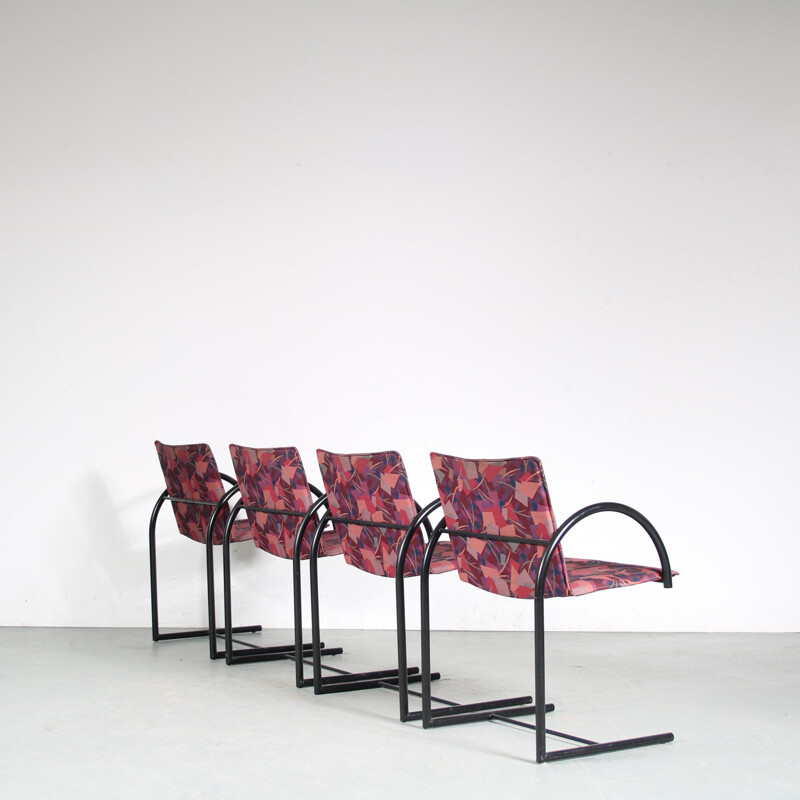 Conjunto de 4 cadeiras "Cirkel" vintage de Karel Boonzaaijer e Pierre Mazairas para Metaform, Holanda 1980