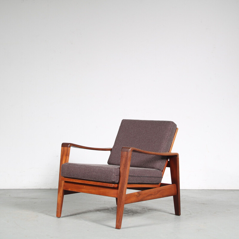 Vintage lowback armchair by Arne Wahl Iversen for Komfort, Denmark 1960s