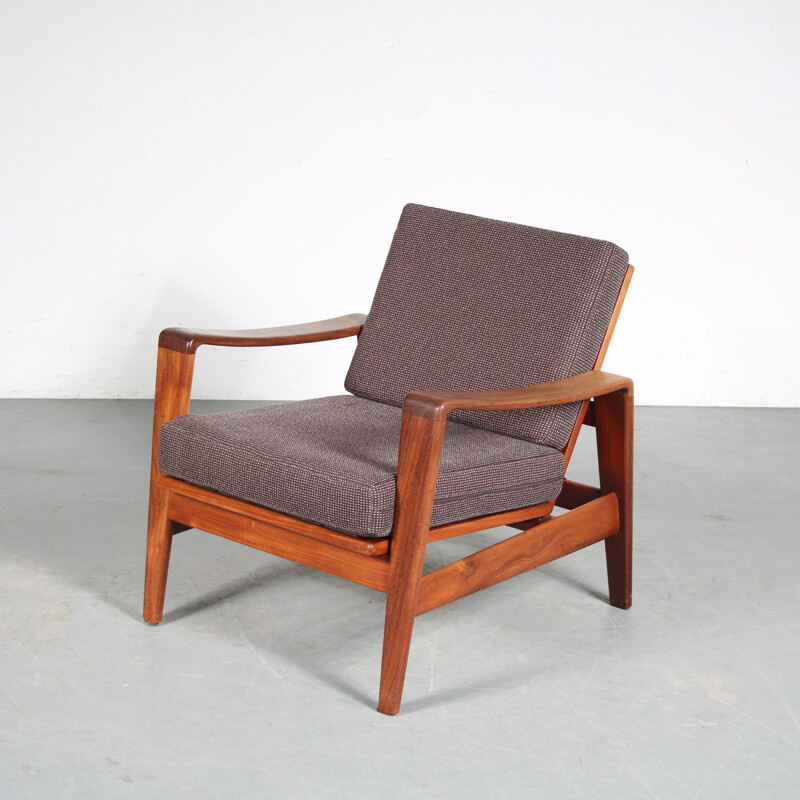 Vintage lowback armchair by Arne Wahl Iversen for Komfort, Denmark 1960s