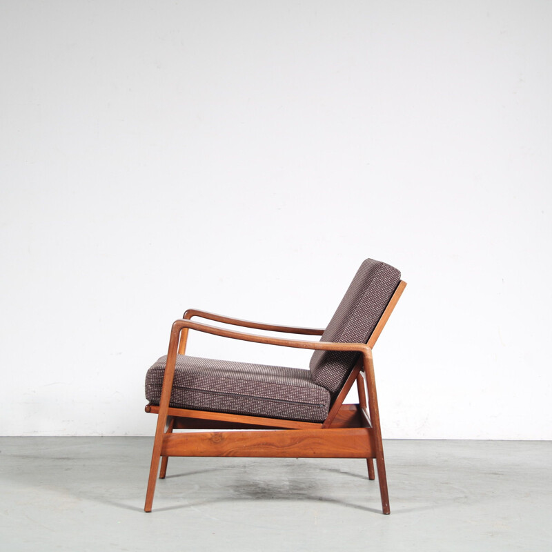 Vintage lowback armchair by Arne Wahl Iversen for Komfort, Denmark 1960s