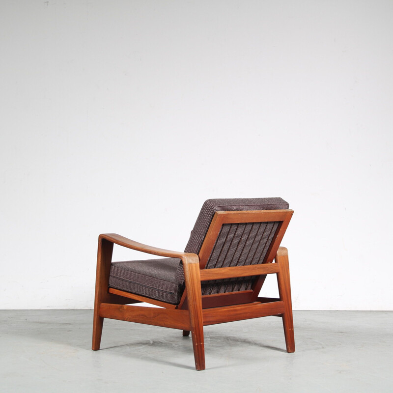 Vintage lowback armchair by Arne Wahl Iversen for Komfort, Denmark 1960s