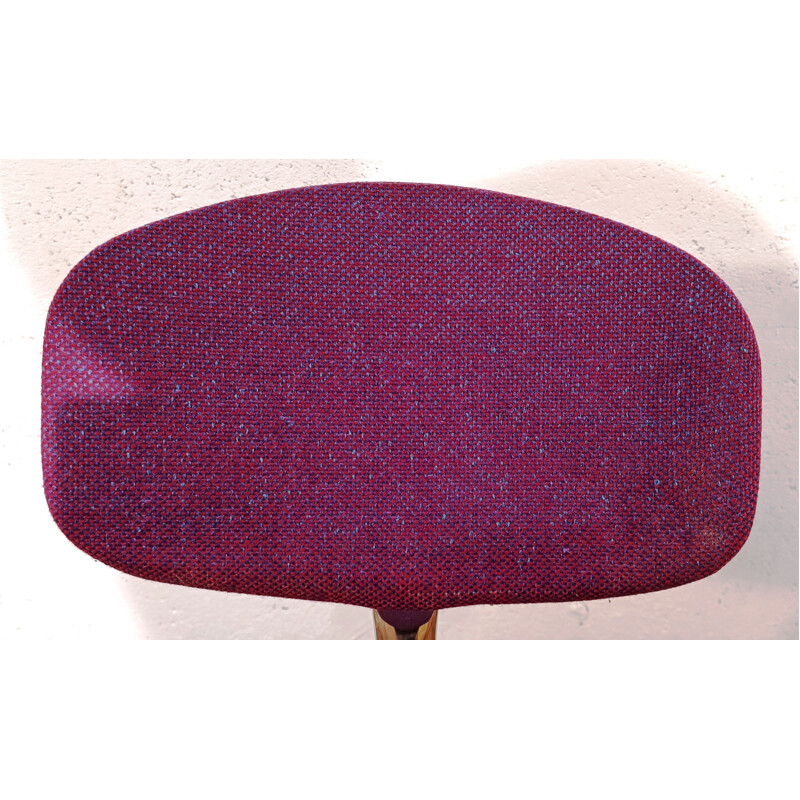 Vintage Strafor chair in purple fabric by Pierre Paulin