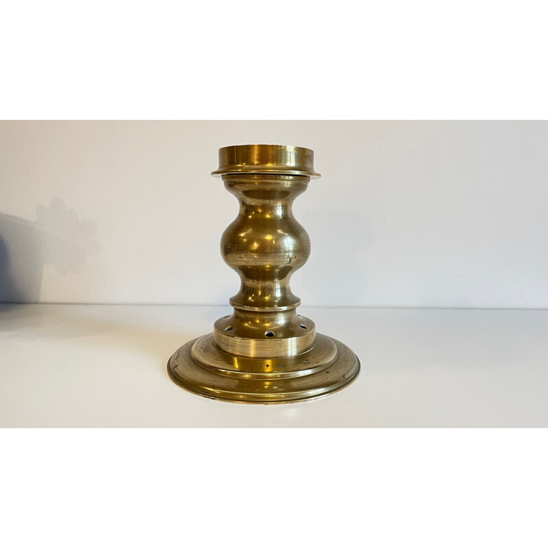 Vintage candlestick in solid brass