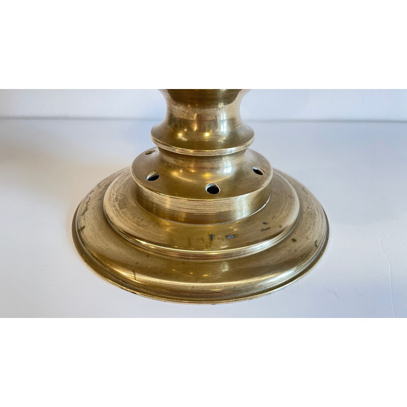 Vintage candlestick in solid brass