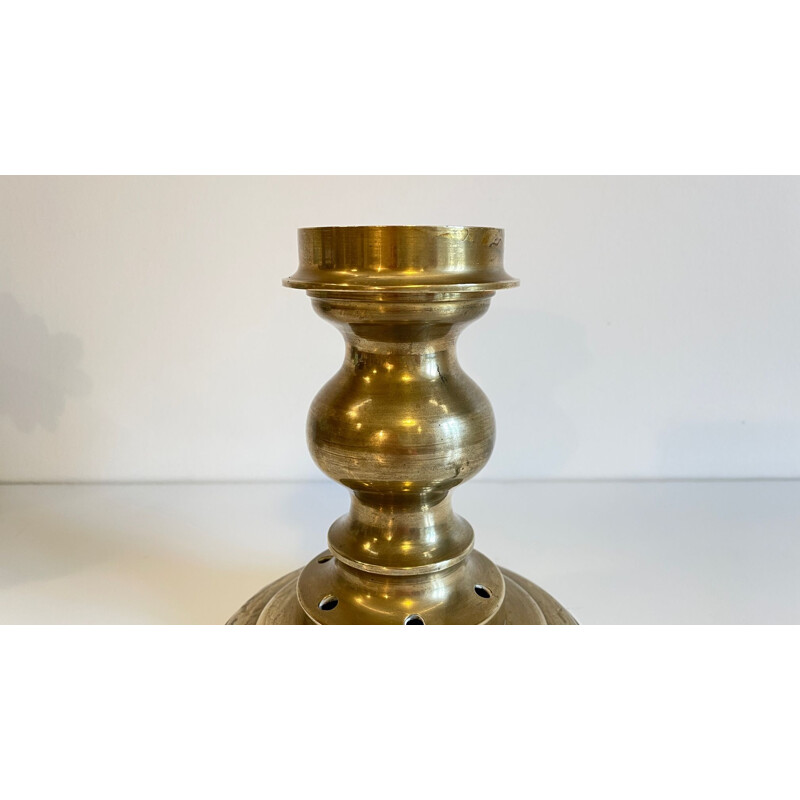 Vintage candlestick in solid brass