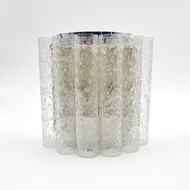 Pareja de apliques de cristal vintage de Doria Leuchten, Alemania 1960