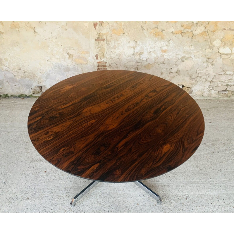Vintage rosewood and chrome table, circa 1970s