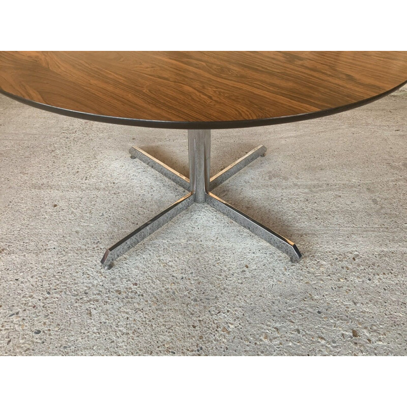 Vintage rosewood and chrome table, circa 1970s