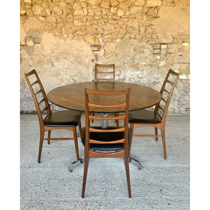 Vintage rosewood and chrome table, circa 1970s