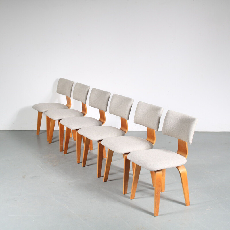 Set of 6 vintage dining chairs by Cees Braakman for Pastoe, Netherlands 1950s