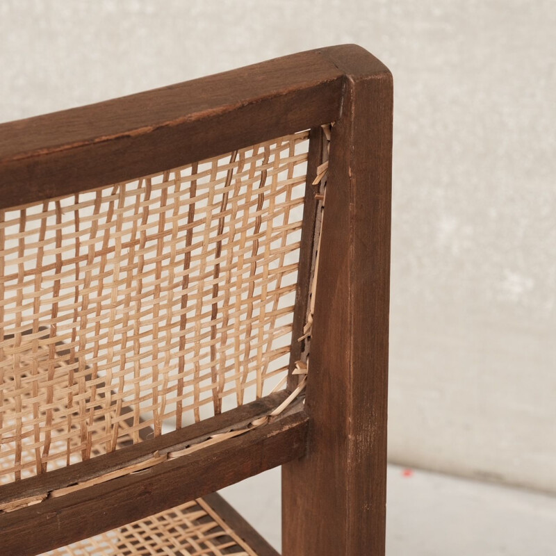 Coppia di poltrone vintage Chandigarh di Pierre Jeanneret, India 1960