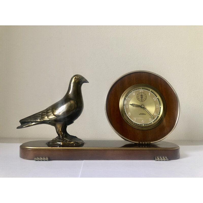 Vintage wooden clock, Germany 1960