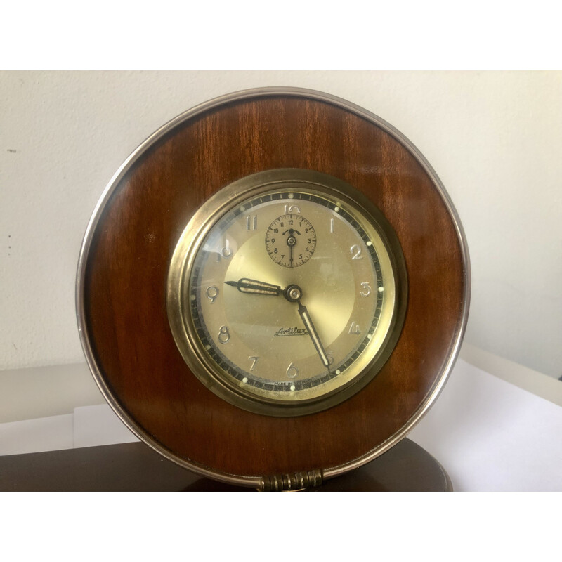 Horloge vintage en bois, Allemagne 1960