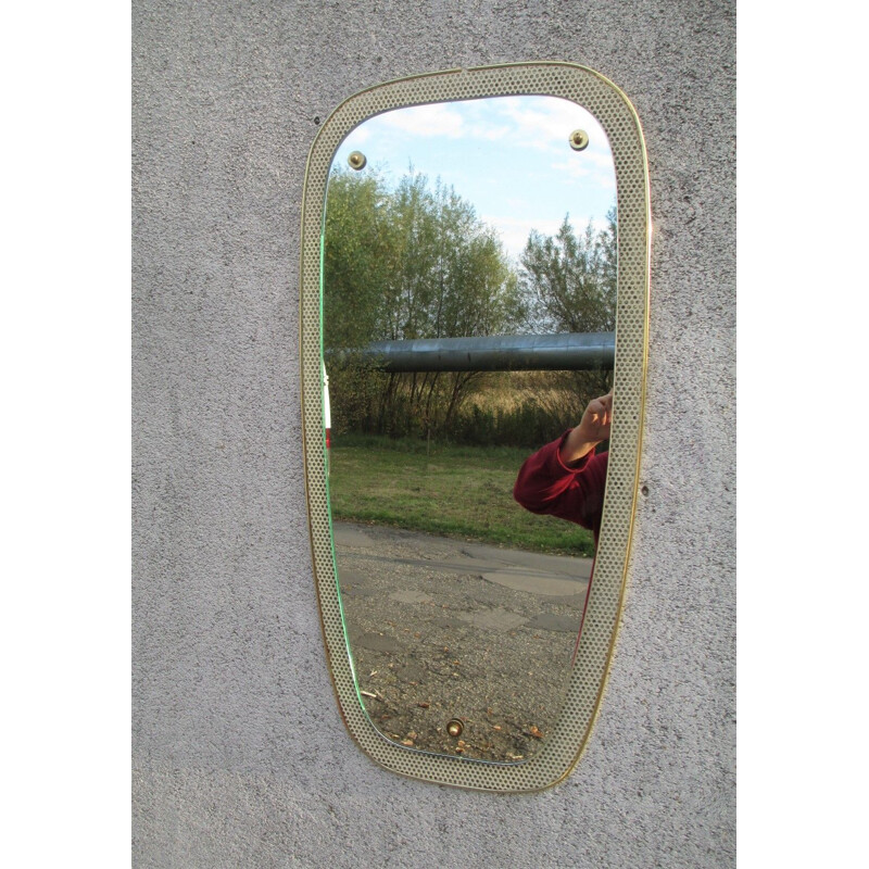 Vintage mirror with cut crystal, Germany 1950s