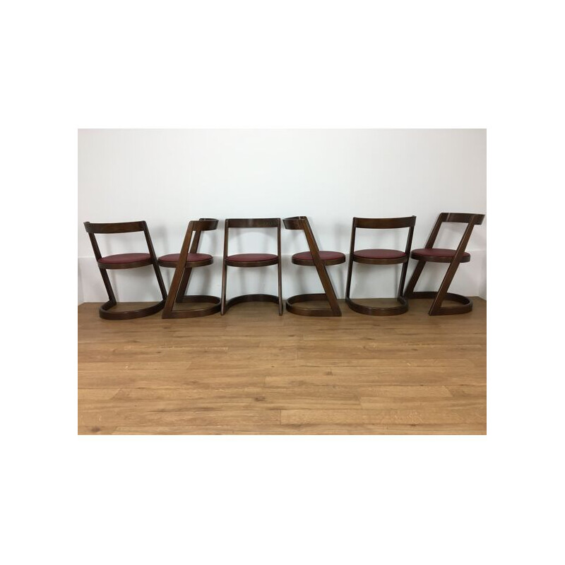 Set of 6 vintage chairs by Baumann Halfa, 1970