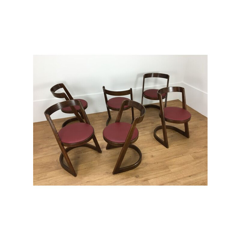 Set of 6 vintage chairs by Baumann Halfa, 1970