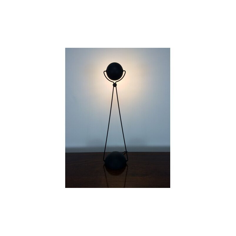 Vintage Meridiana lamp in zwart van Paolo Piva voor Stefano Cevoli