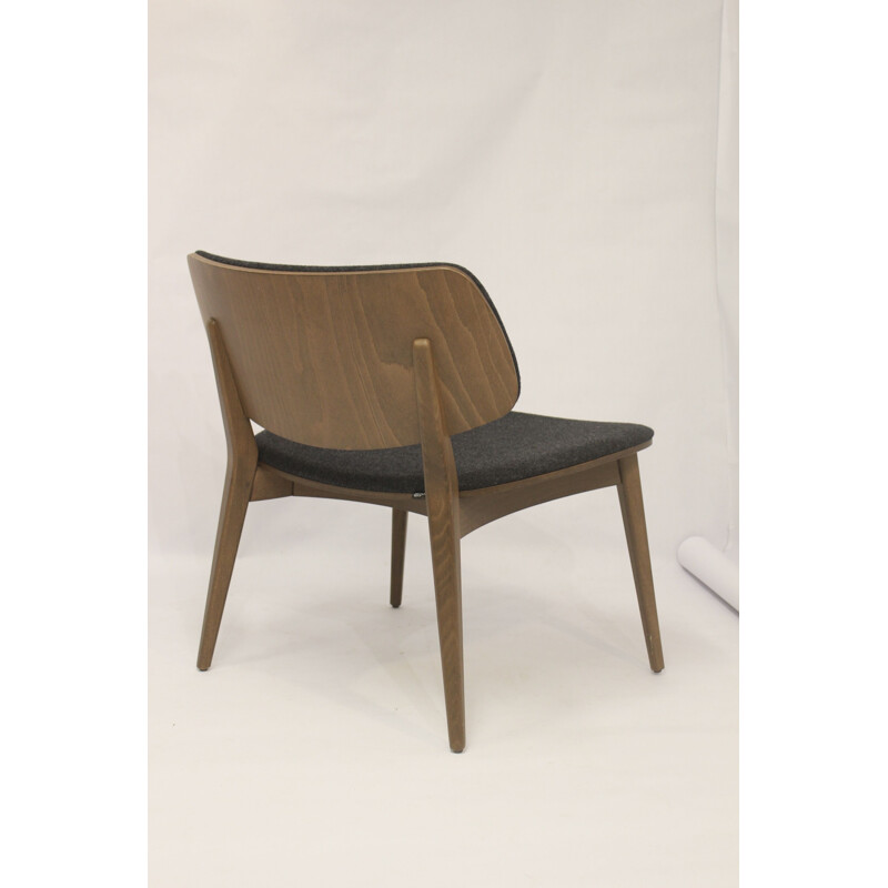 Vintage armchair in beech wood by Emilio Nanni, Italy